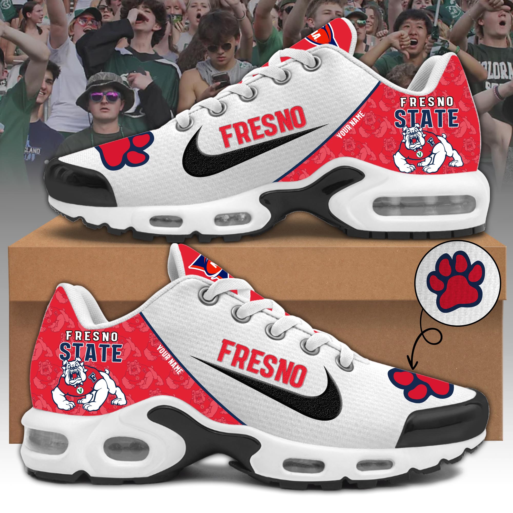 Fresno State Bulldogs Personalized Shoes