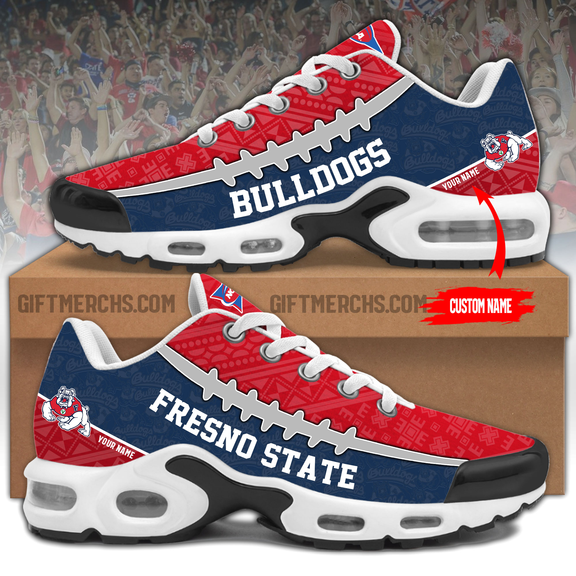 Fresno State Bulldogs Personalized Shoes