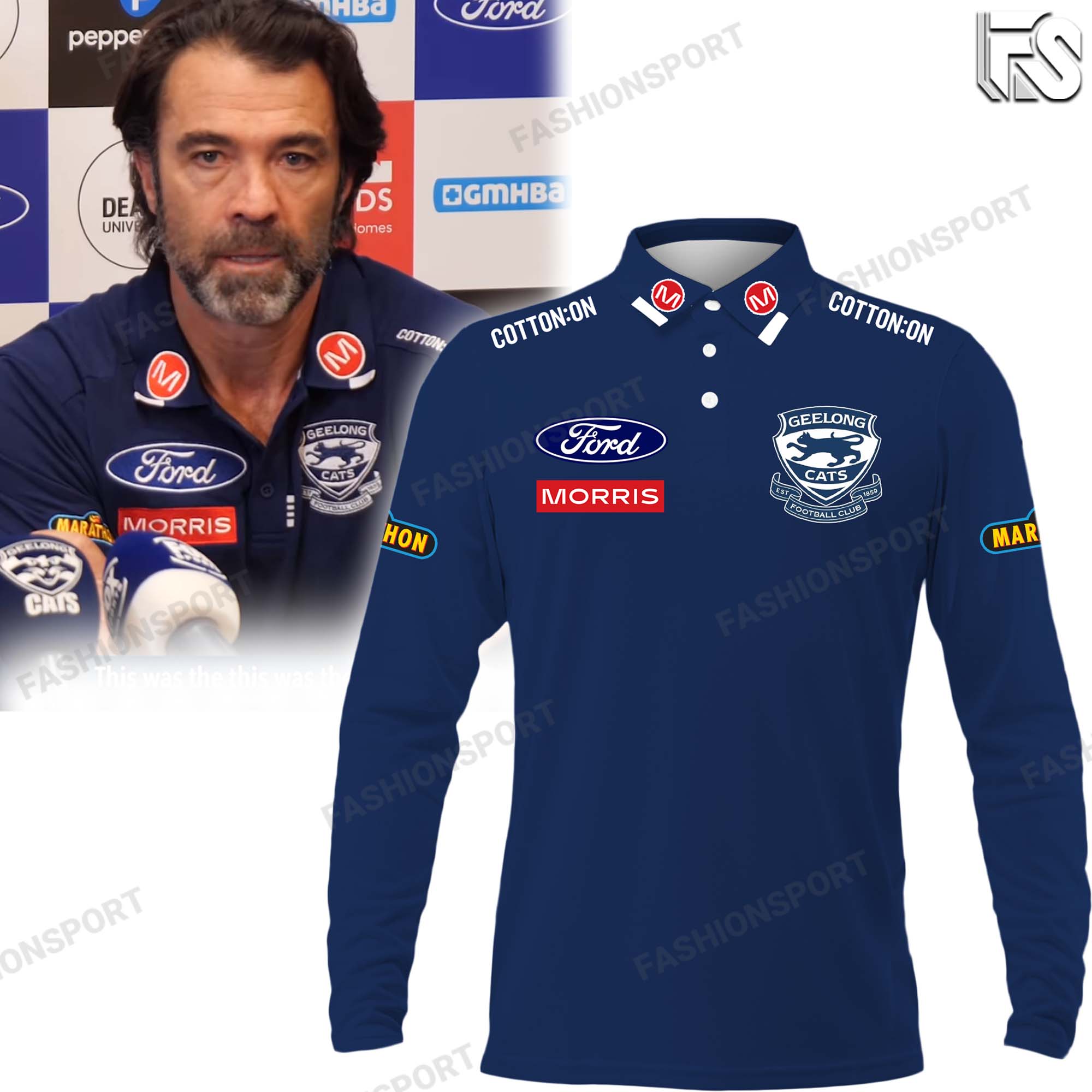 Geelong Cats Club Mens Polo
