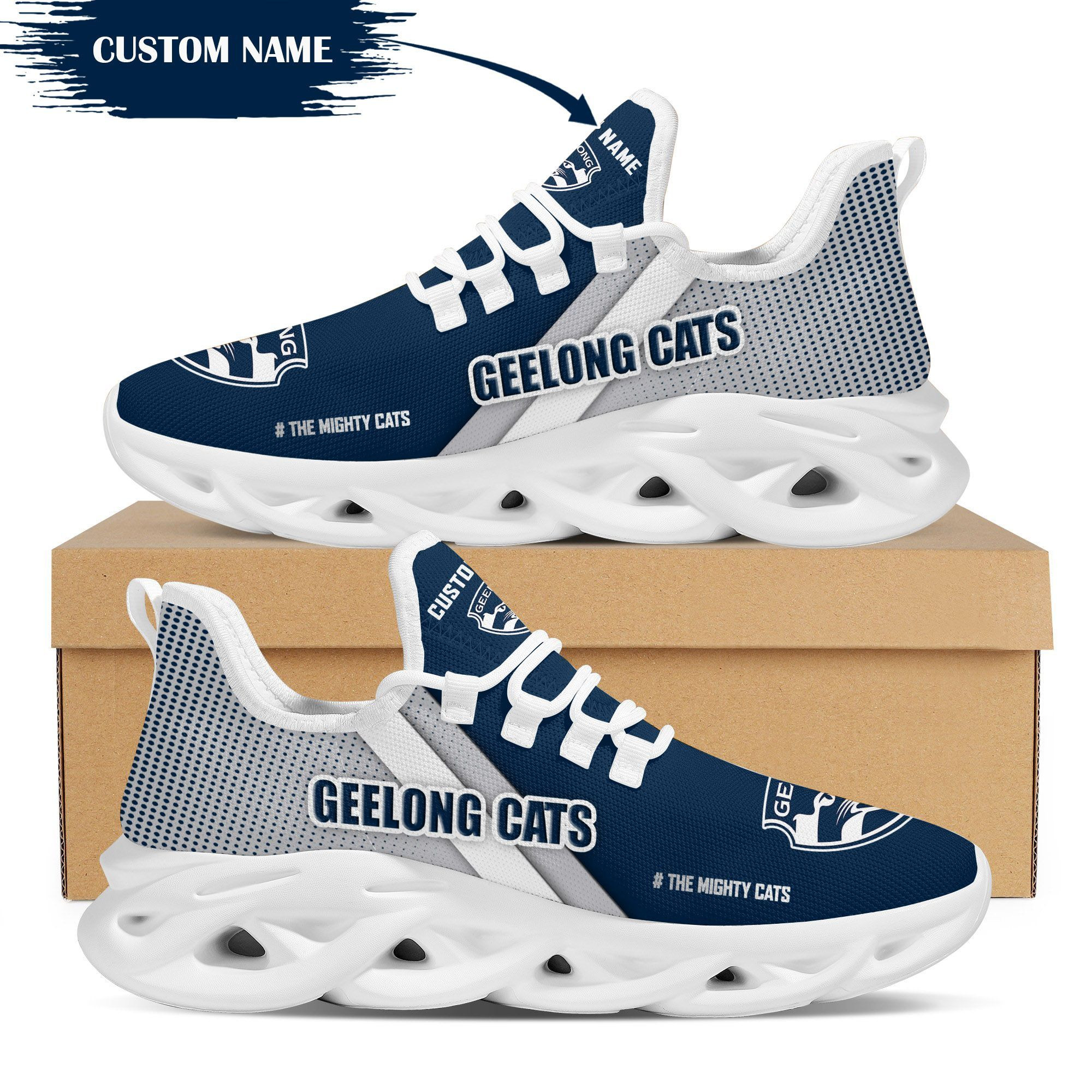 Geelong Cats Custom Personalized Max Soul Sneakers Shoes