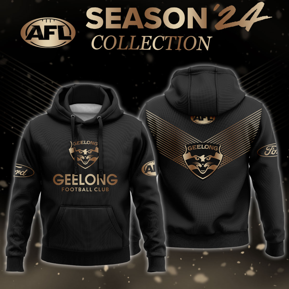 Geelong Cats Gold Premier Hoodie