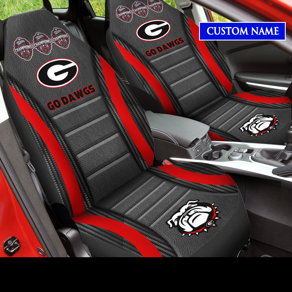 Georgia Bulldogs College Football National Champions 2022 CUSTOM NAME Car Seat Cover V1