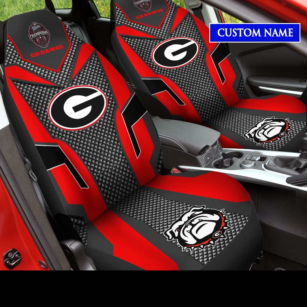 Georgia Bulldogs College Football National Champions 2022 CUSTOM NAME Car Seat Cover V10