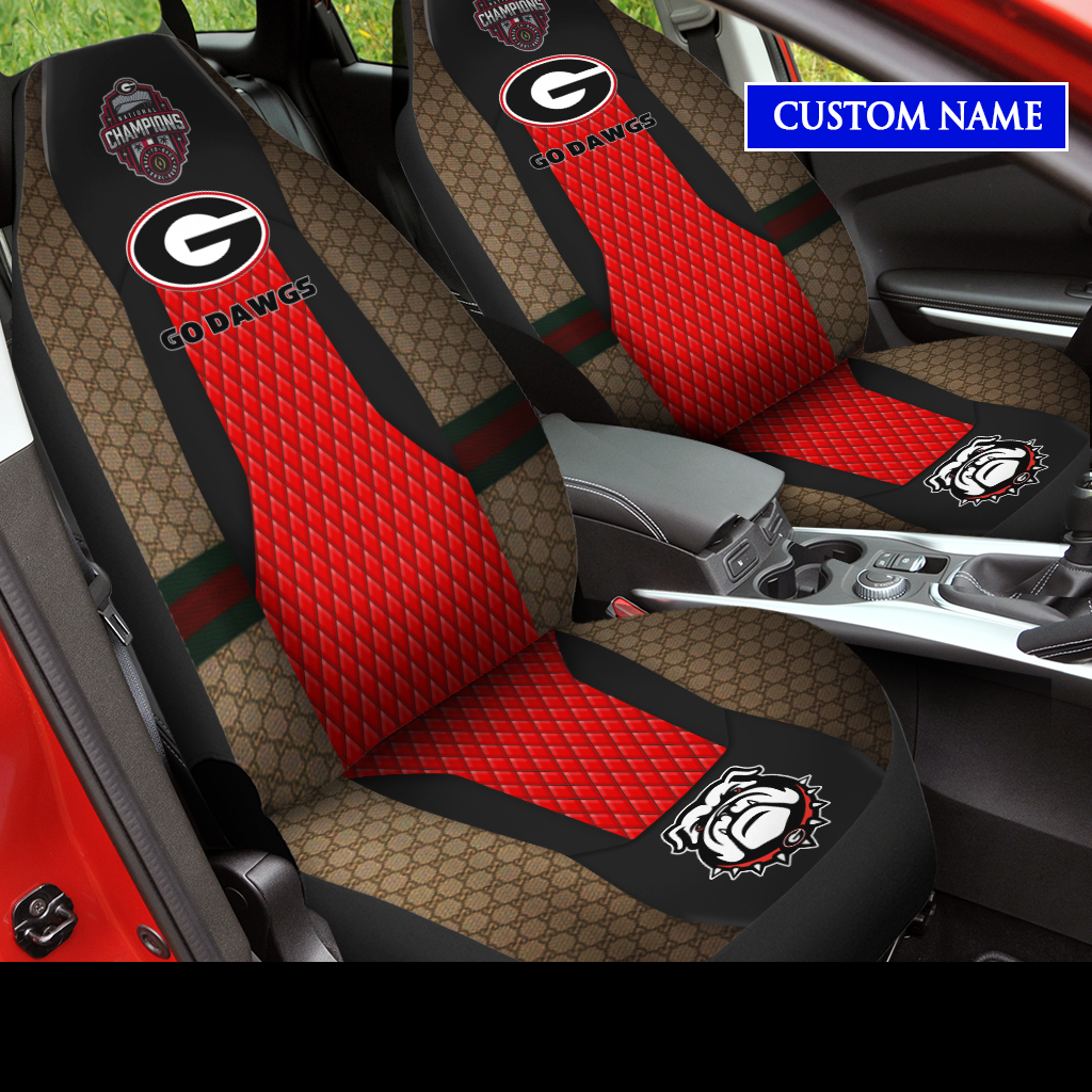 Georgia Bulldogs College Football National Champions 2022 CUSTOM NAME Car Seat Cover V12