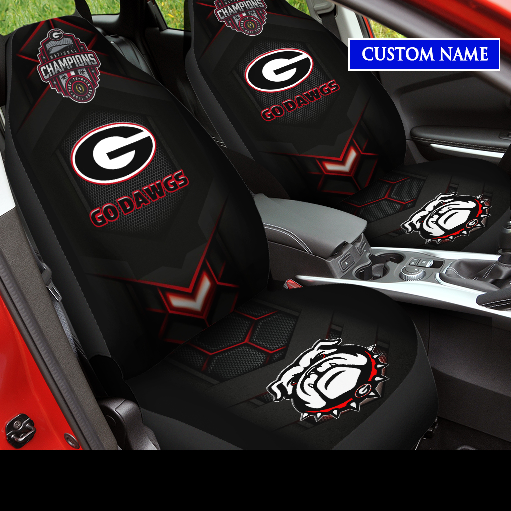 Georgia Bulldogs College Football National Champions 2022 CUSTOM NAME Car Seat Cover V13