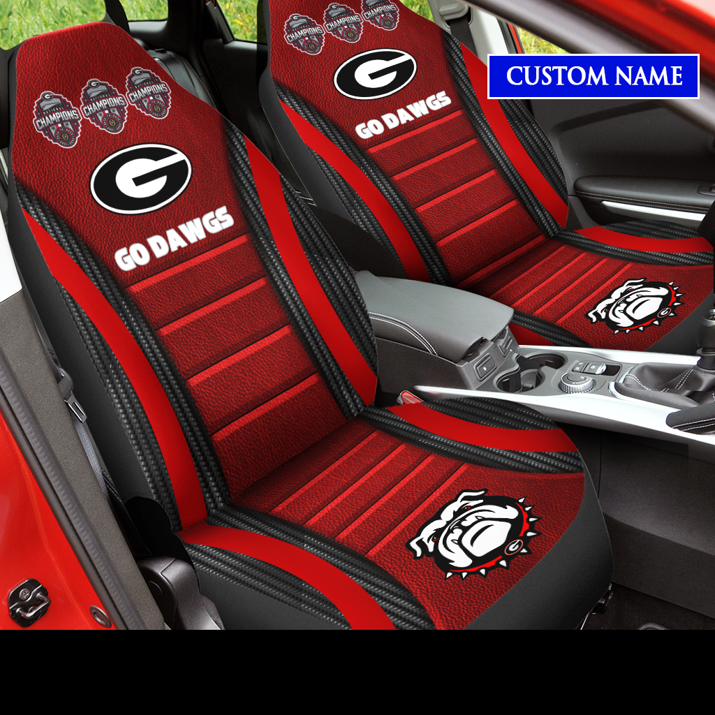 Georgia Bulldogs College Football National Champions 2022 CUSTOM NAME Car Seat Cover V2