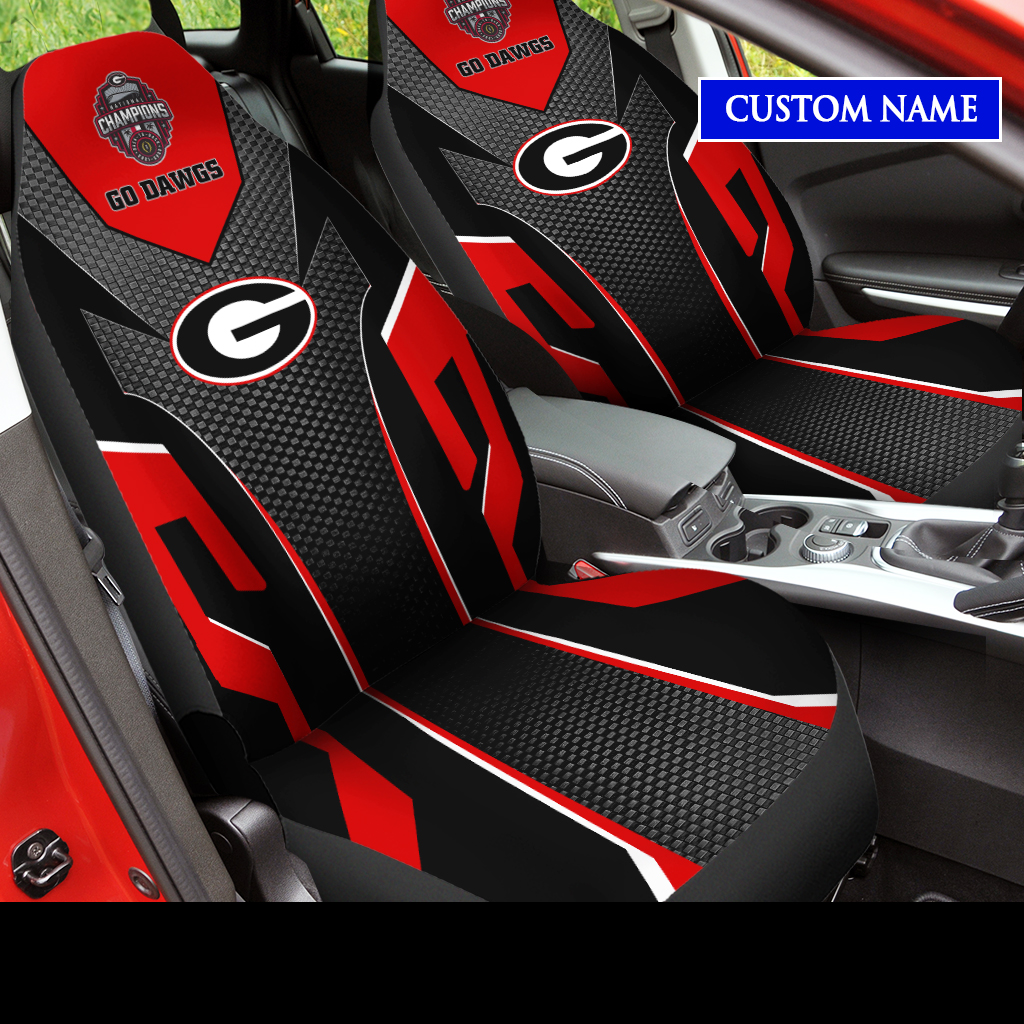 Georgia Bulldogs College Football National Champions 2022 CUSTOM NAME Car Seat Cover V3