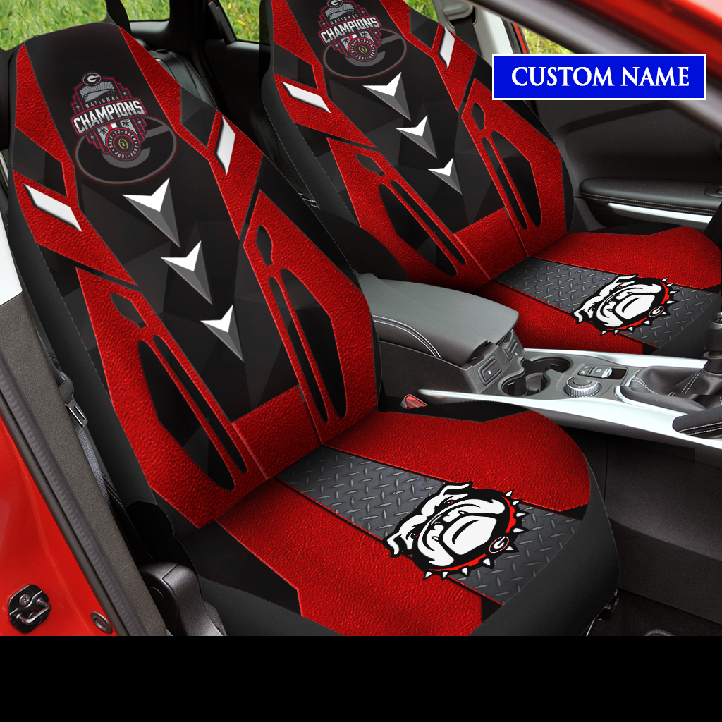 Georgia Bulldogs College Football National Champions 2022 CUSTOM NAME Car Seat Cover V4