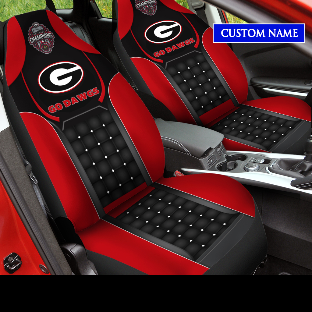 Georgia Bulldogs College Football National Champions 2022 CUSTOM NAME Car Seat Cover V5