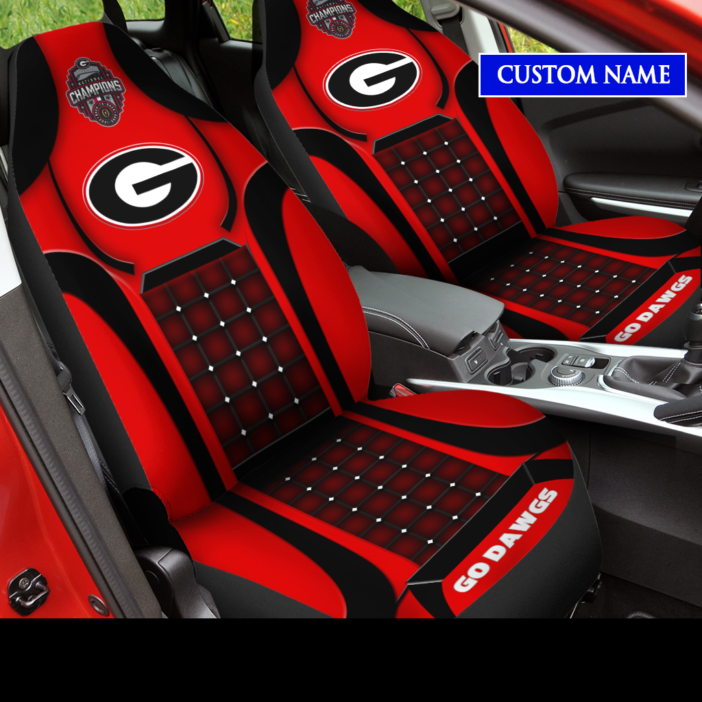Georgia Bulldogs College Football National Champions 2022 CUSTOM NAME Car Seat Cover V6