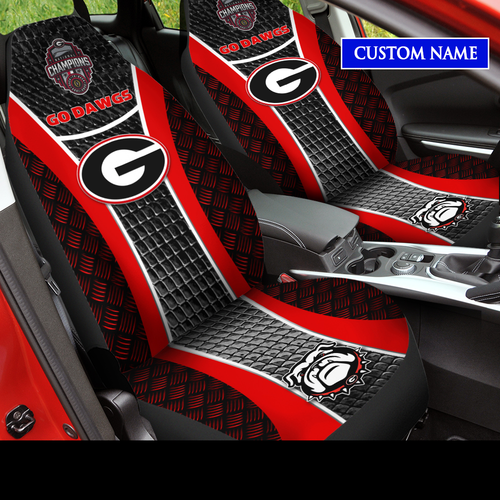 Georgia Bulldogs College Football National Champions 2022 CUSTOM NAME Car Seat Cover V7
