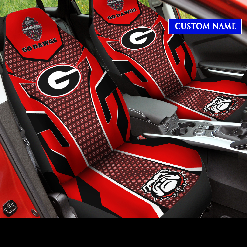 Georgia Bulldogs College Football National Champions 2022 CUSTOM NAME Car Seat Cover V9