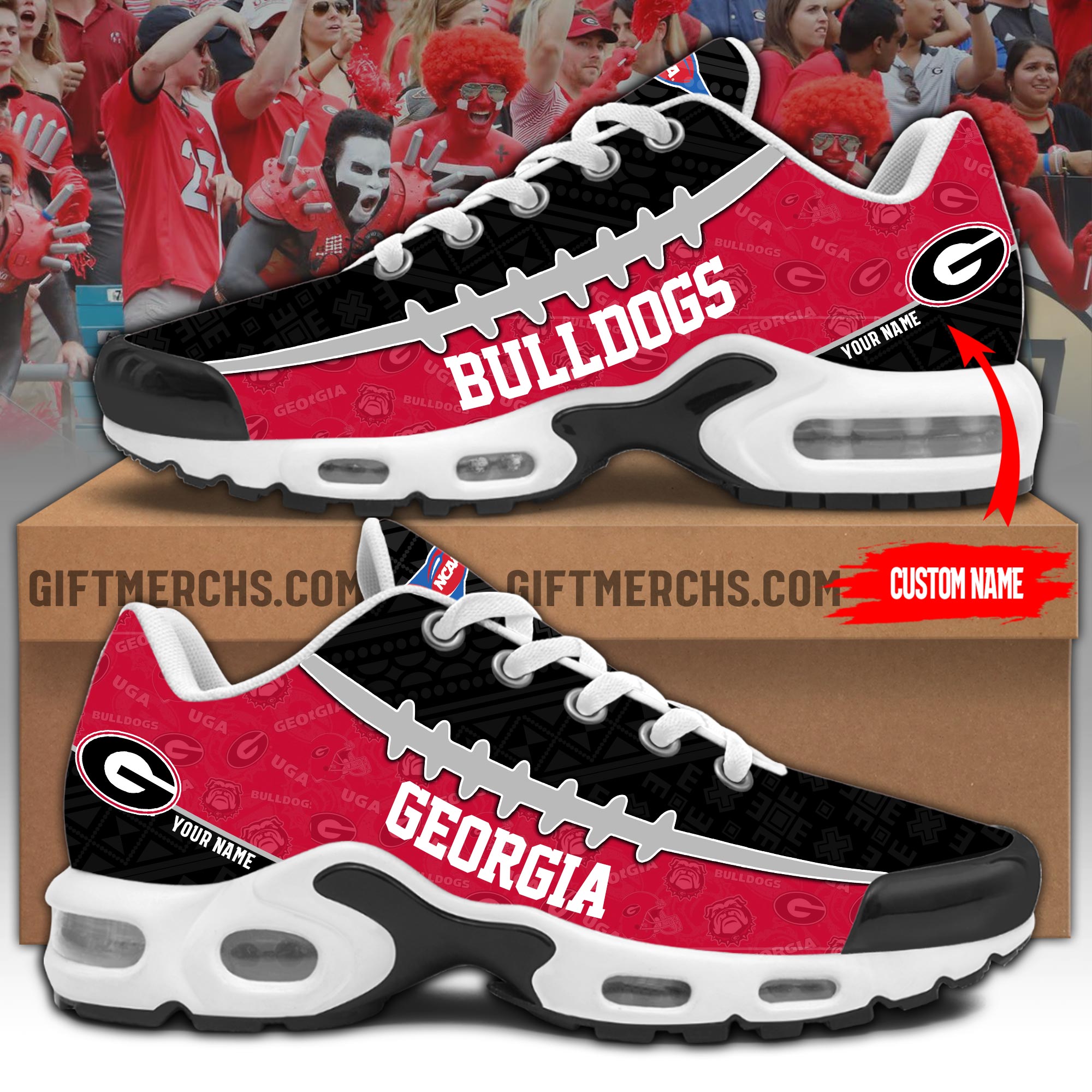 Georgia Bulldogs Personalized Shoes