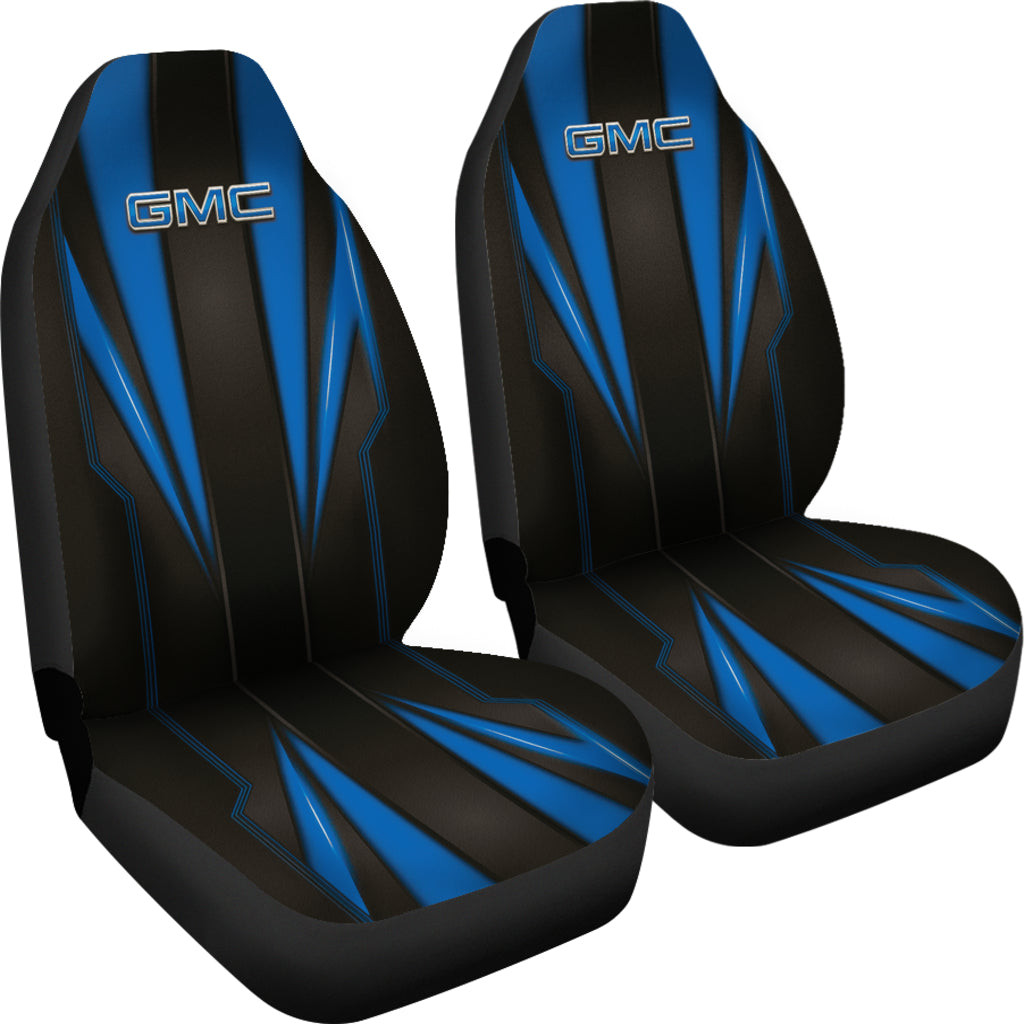 GMC Blue Logo Car Seat Covers Metal Abstract Ph220913-015