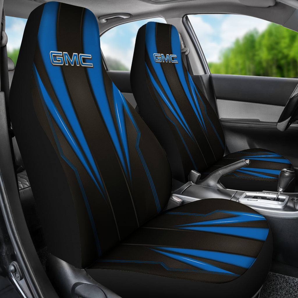 GMC Blue Logo Car Seat Covers Metal Abstract Ph220913-015