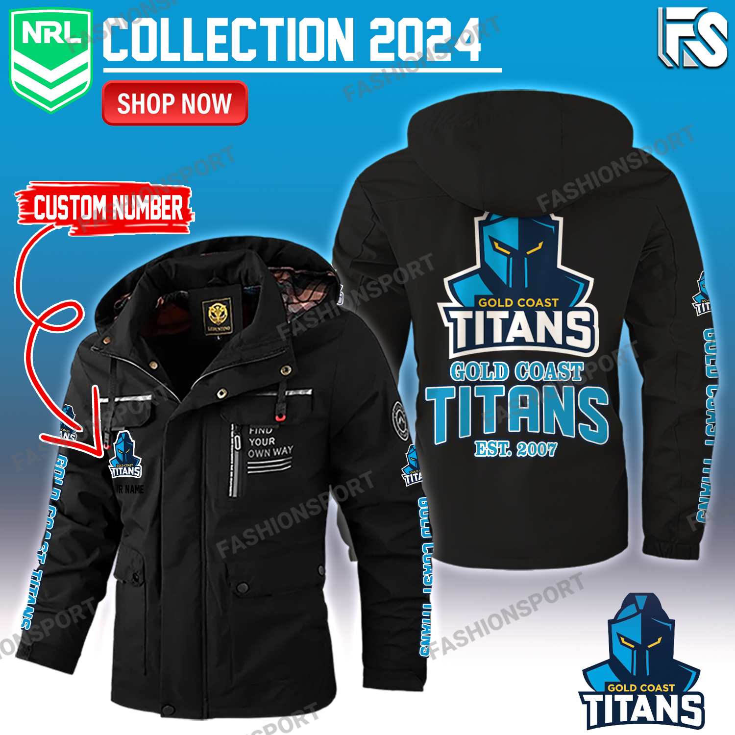 Gold Coast Titans Windbreaker Jacket