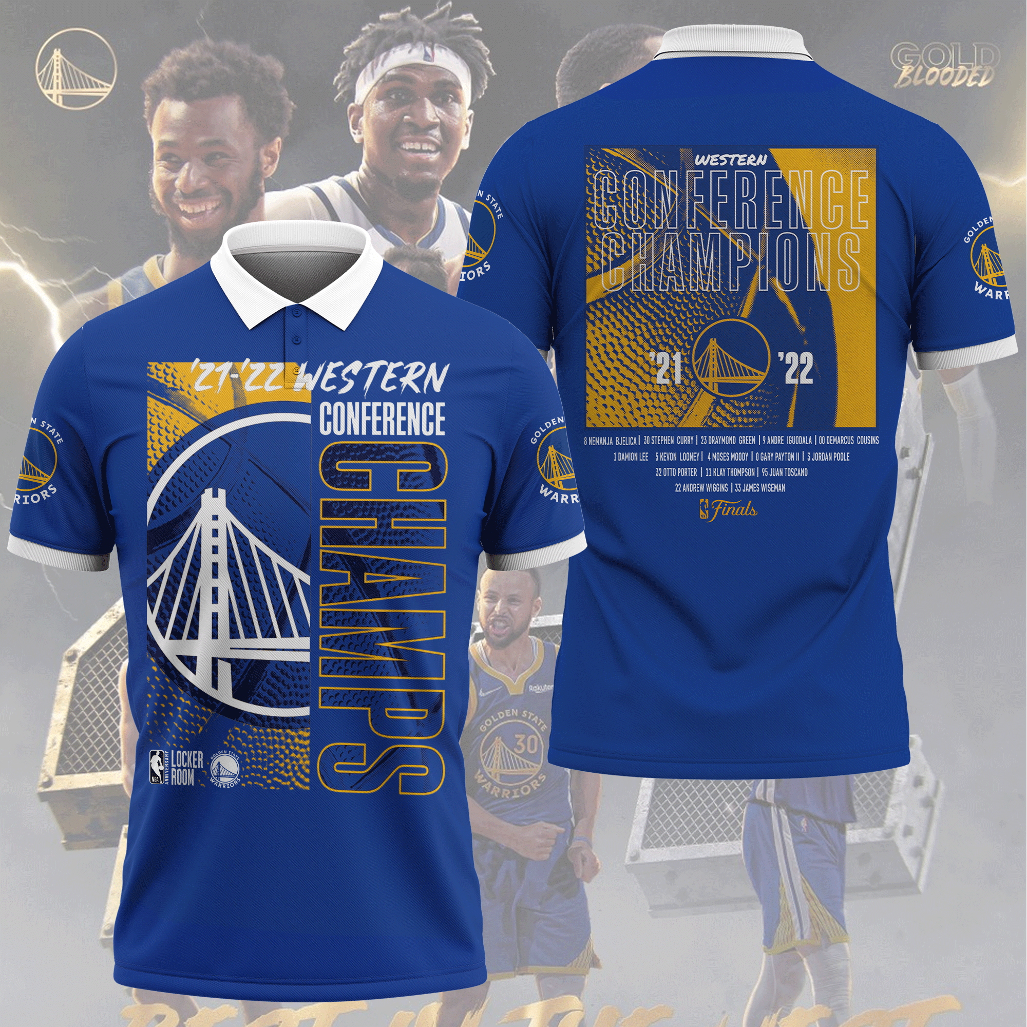 Golden State Warriors 2022 Western Conference Champions Polo