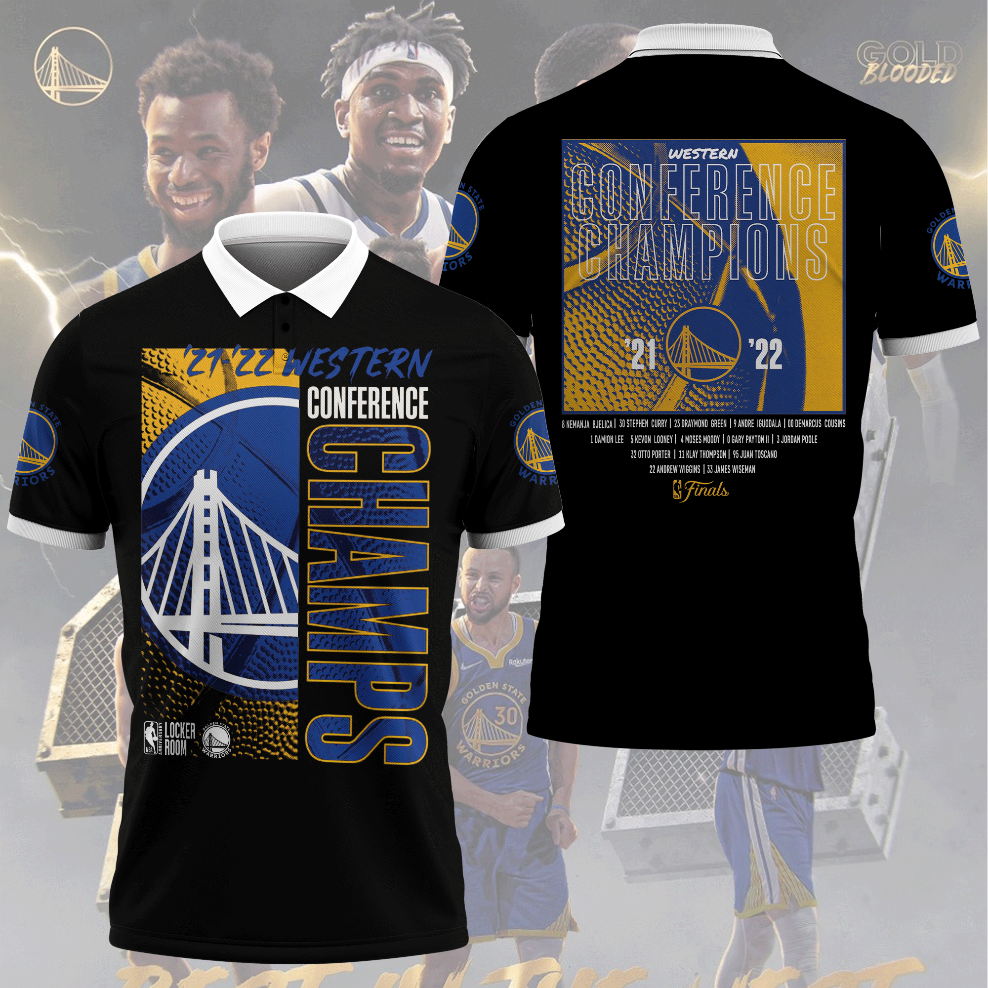 Golden State Warriors 2022 Western Conference Champions Polo