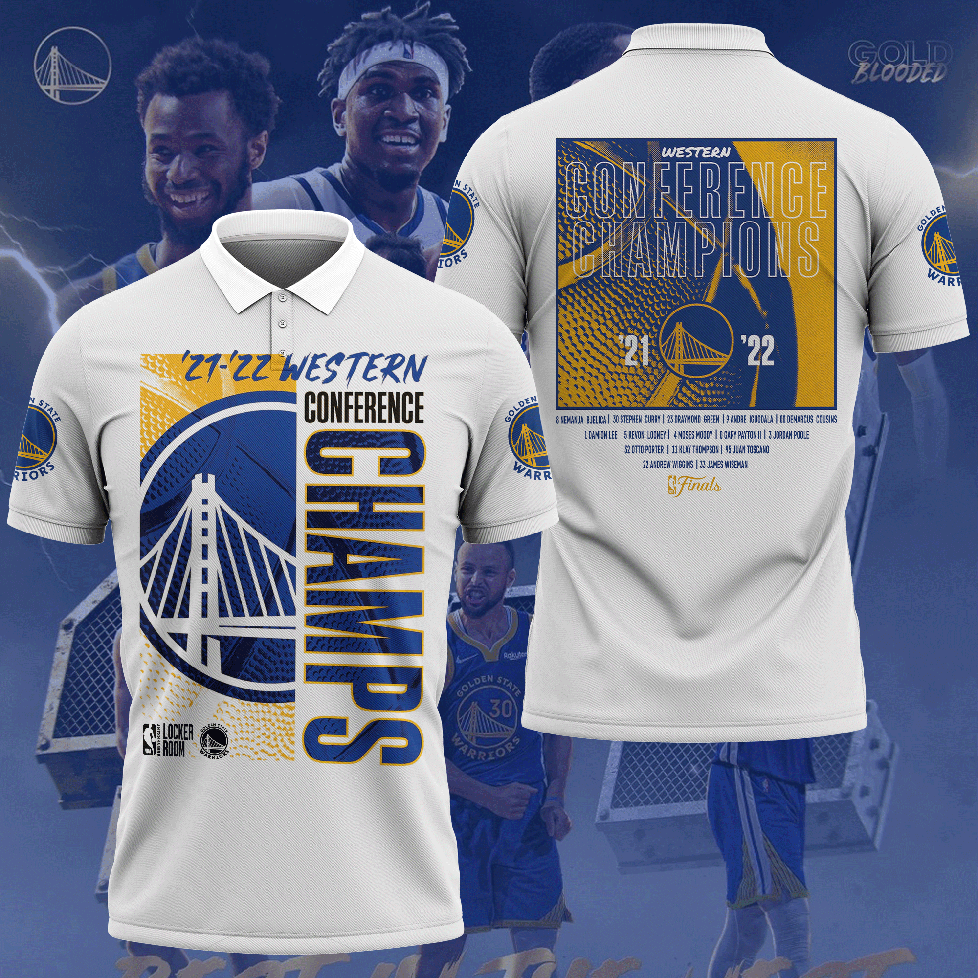 Golden State Warriors 2022 Western Conference Champions Polo