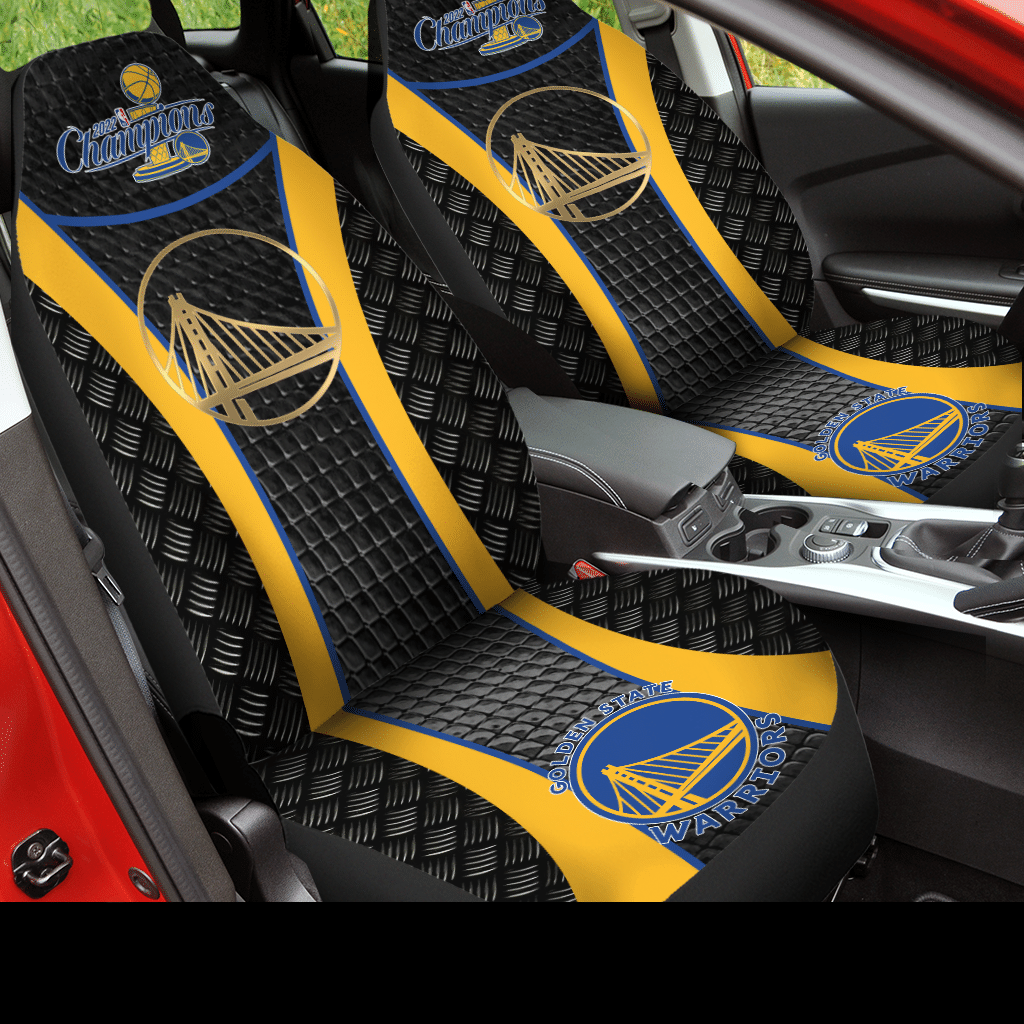 Golden State Warriors CHAMPIONS 2021-22 Car Seat Covers (SET OF 2) - v11