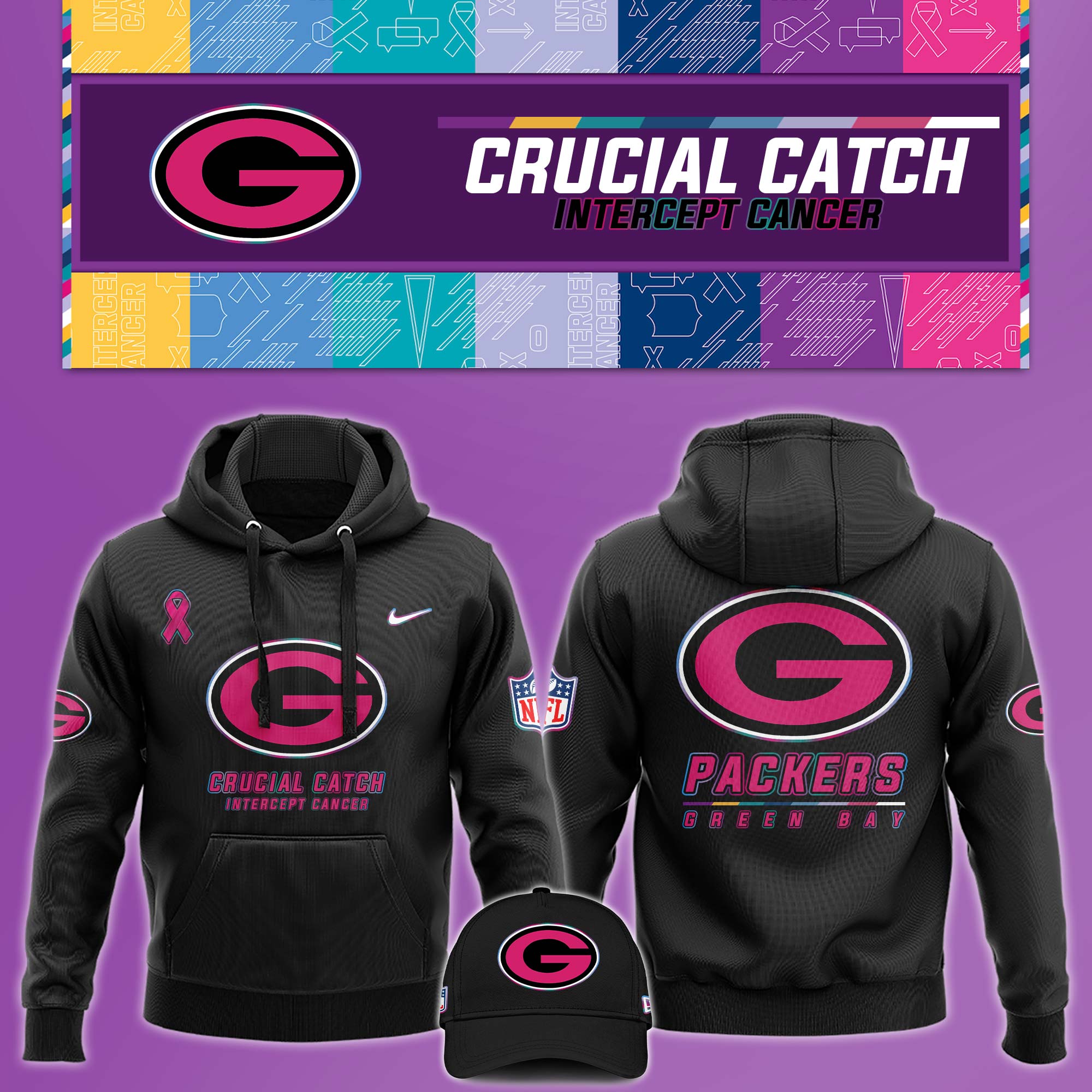 Green Bay Packer Crucial Catch Hoodie V2