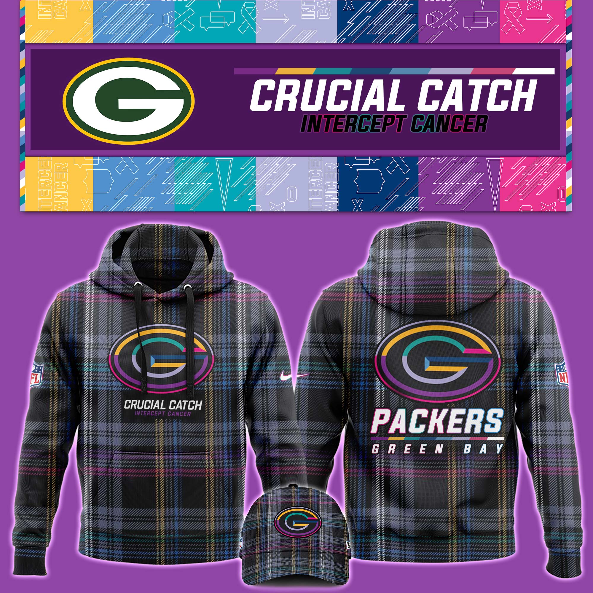 Green Bay Packer Crucial Catch Hoodie V2