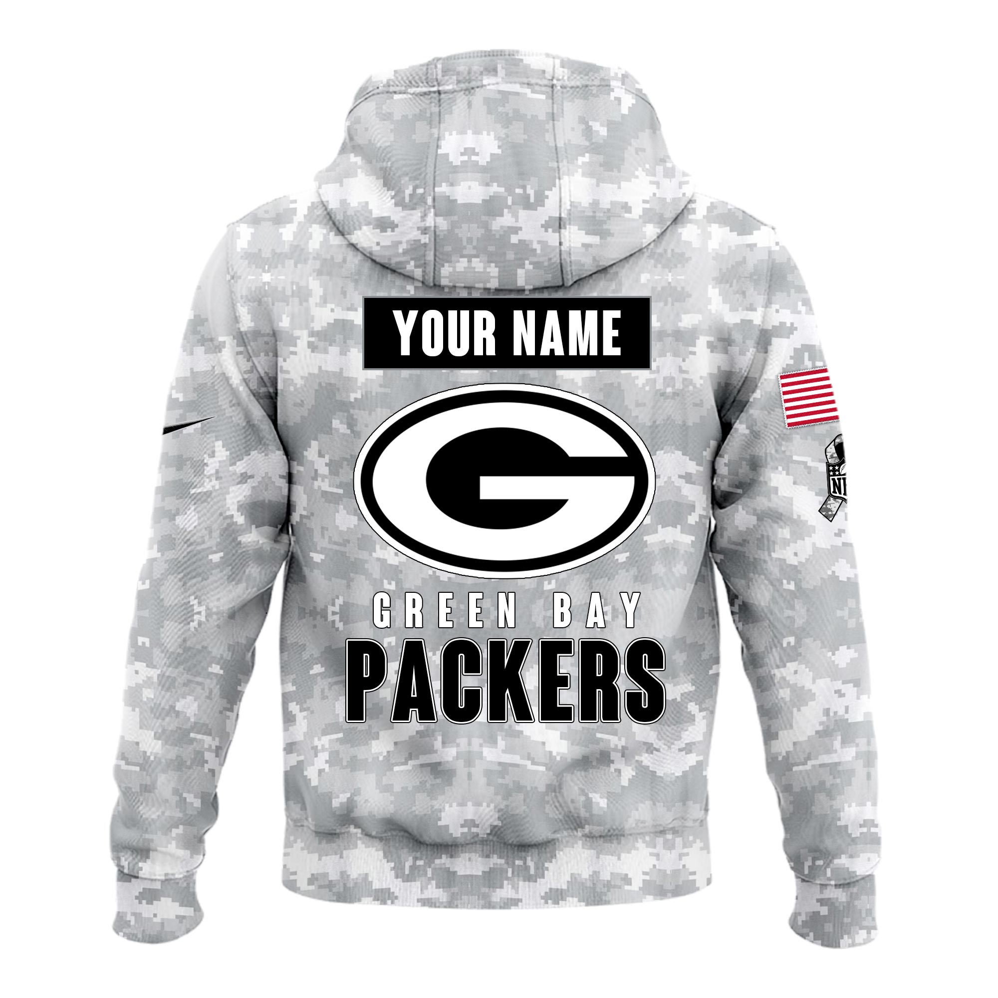 Green Bay Packers Arctic Camo Salute to Service Club Hoodie 2024