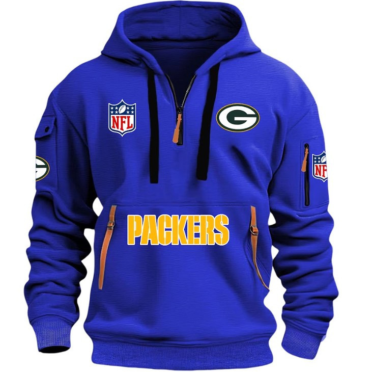 Green Bay Packers - HOODIE HALF ZIPPER - QTA405111344