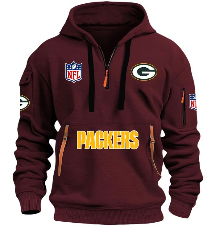 Green Bay Packers - HOODIE HALF ZIPPER - QTA405111344