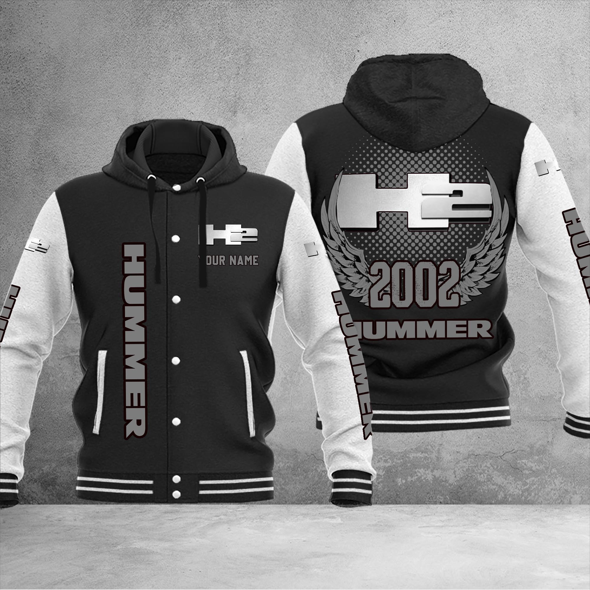 H2 Hummer DMHJ1043 Baseball Jacket Multicolor