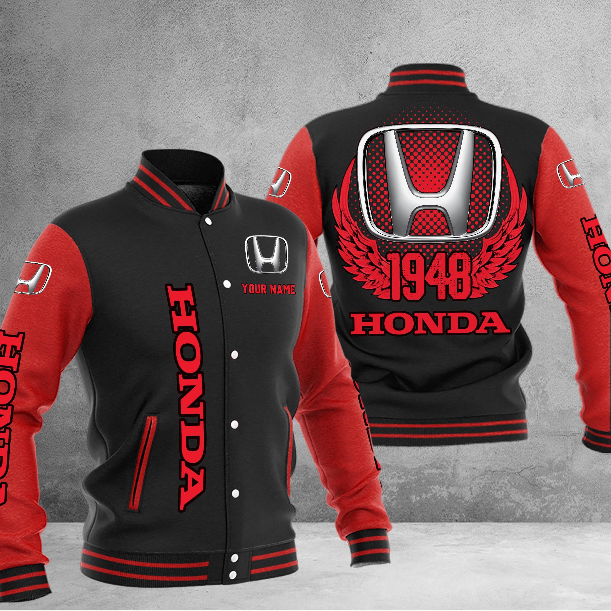 Honda DMHJ1046 Baseball Jacket Multicolor