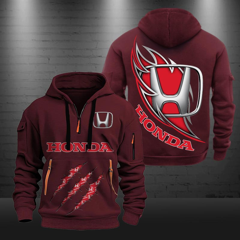 Honda New Zip Hoodie 0447 Multicolor