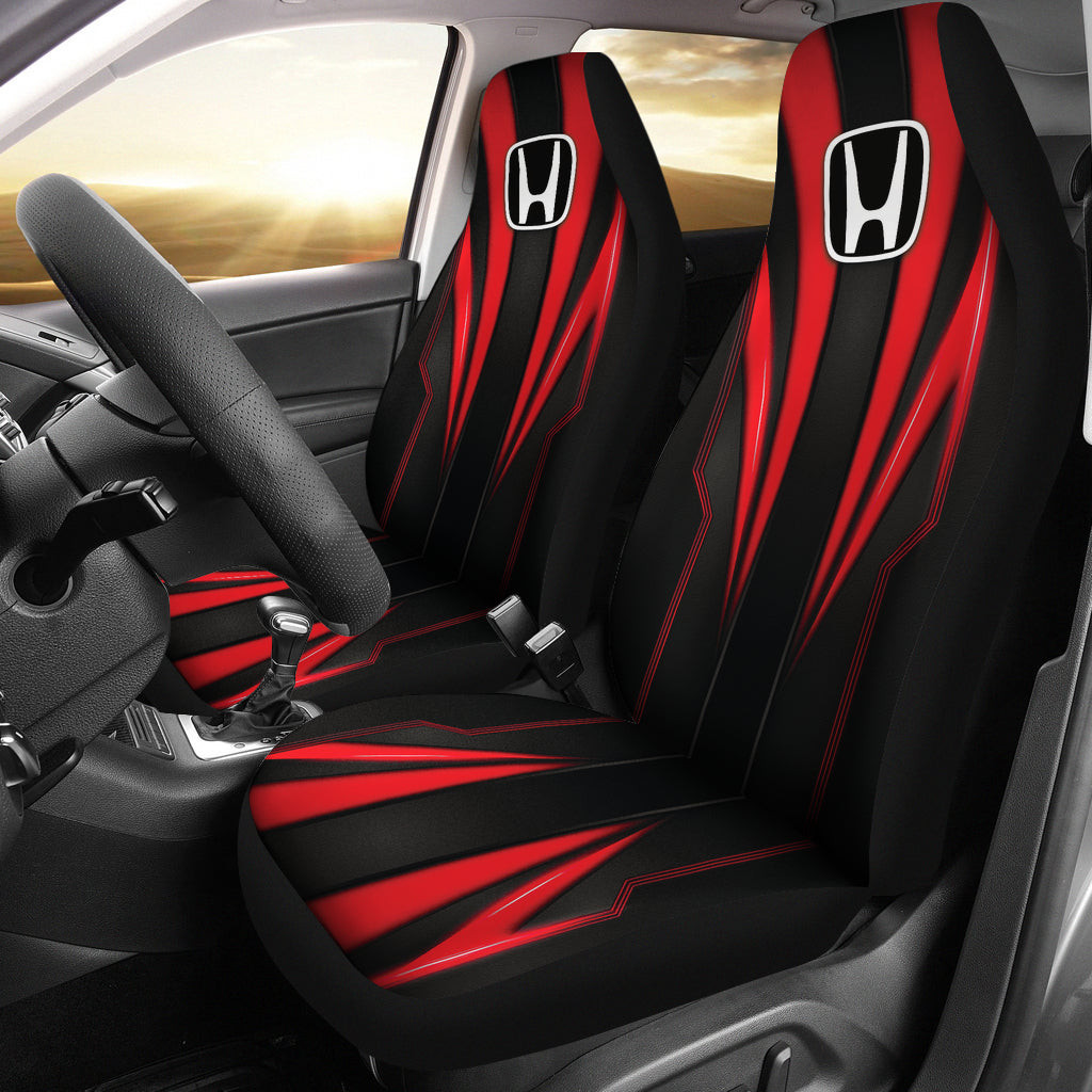 Honda Red Logo Car Seat Covers Metal Abstract Ph220913-20
