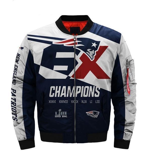 Hot New England Patriots 6x Super Bowl Jacket Championship