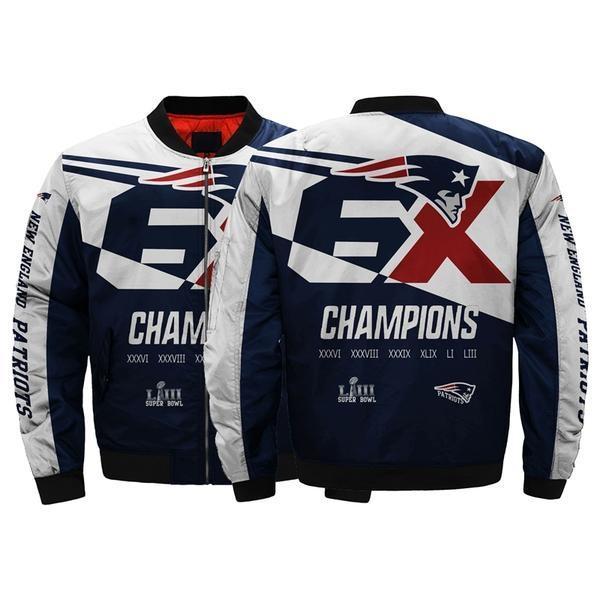 Hot New England Patriots 6x Super Bowl Jacket Championship
