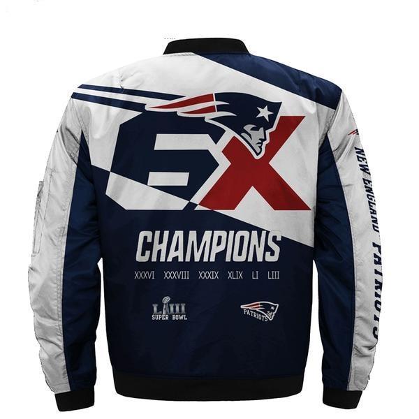 Hot New England Patriots 6x Super Bowl Jacket Championship