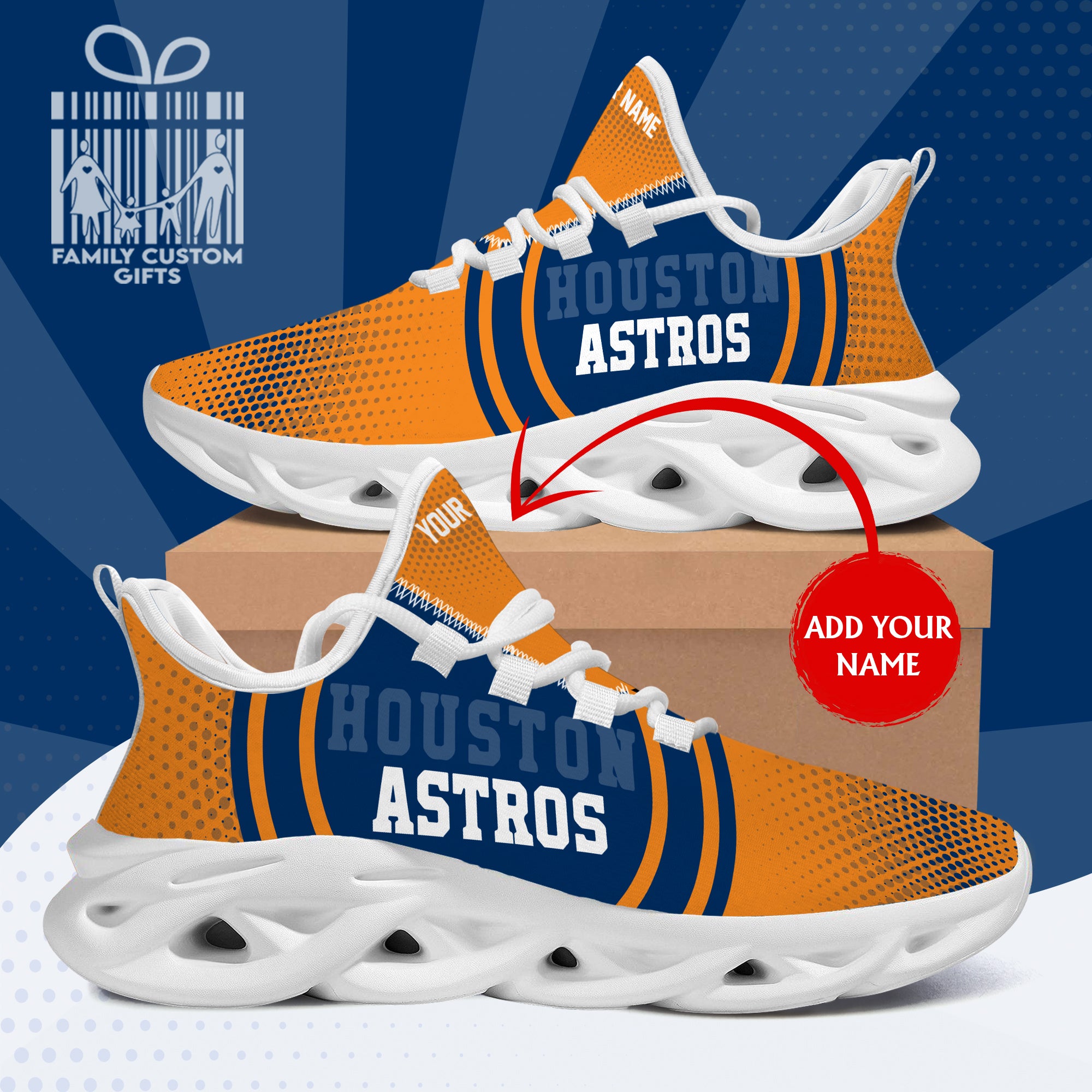 Houston Custom Baseball Personalized Max Soul Sneakers Running Sport Shoes for Men Women