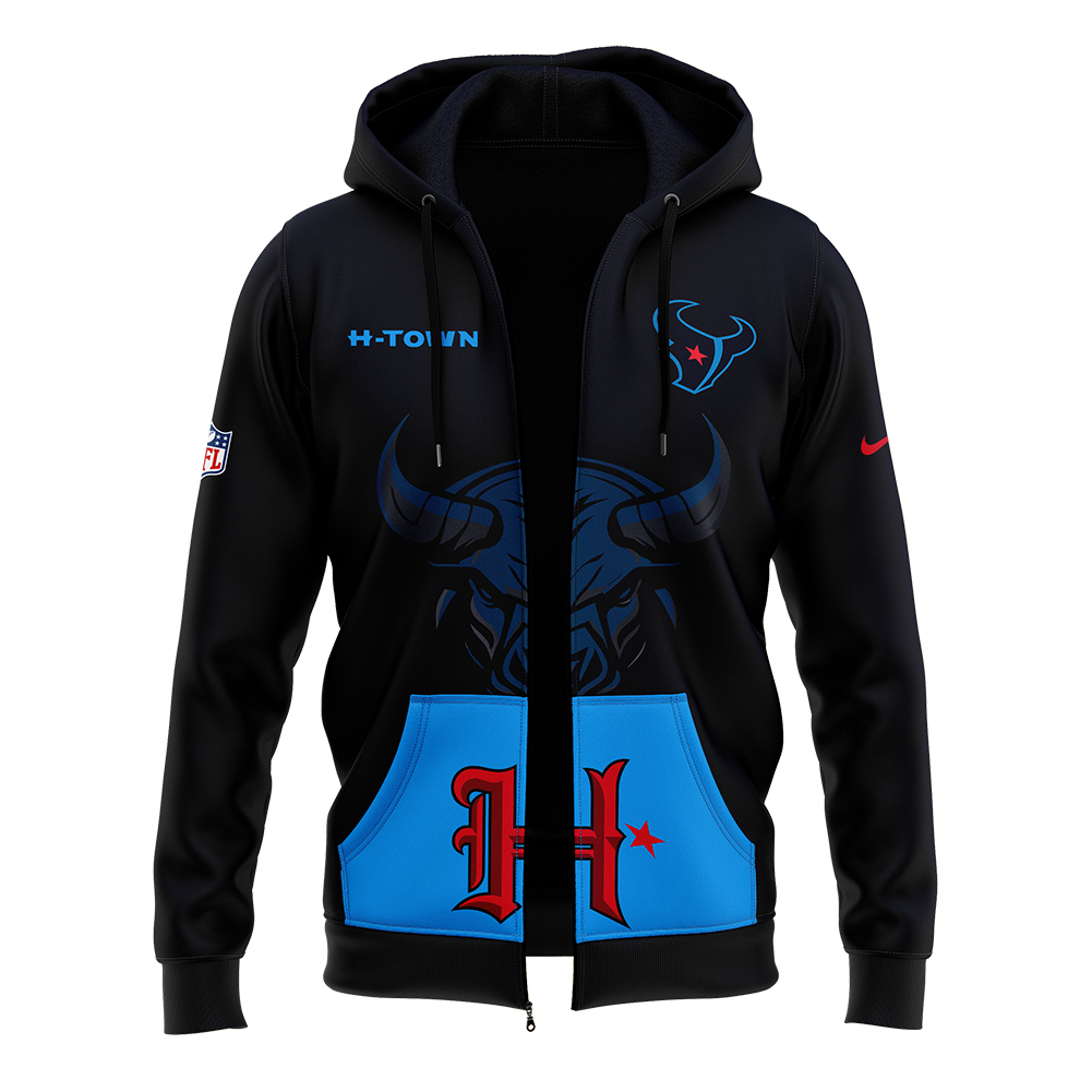 HTown Blue Houston Texans Alternate Game Zip Hoodie