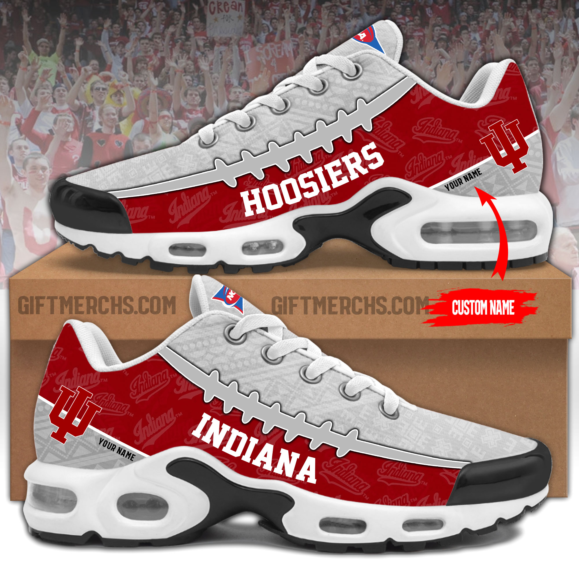 Indiana Hoosiers Personalized Shoes