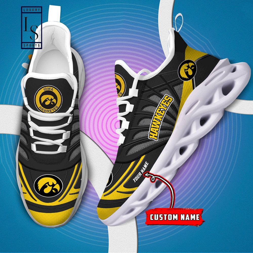 Iowa Hawkeyes Custom Name Max Soul Shoes