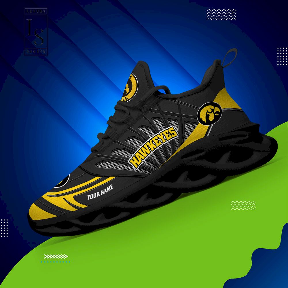 Iowa Hawkeyes Custom Name Max Soul Shoes