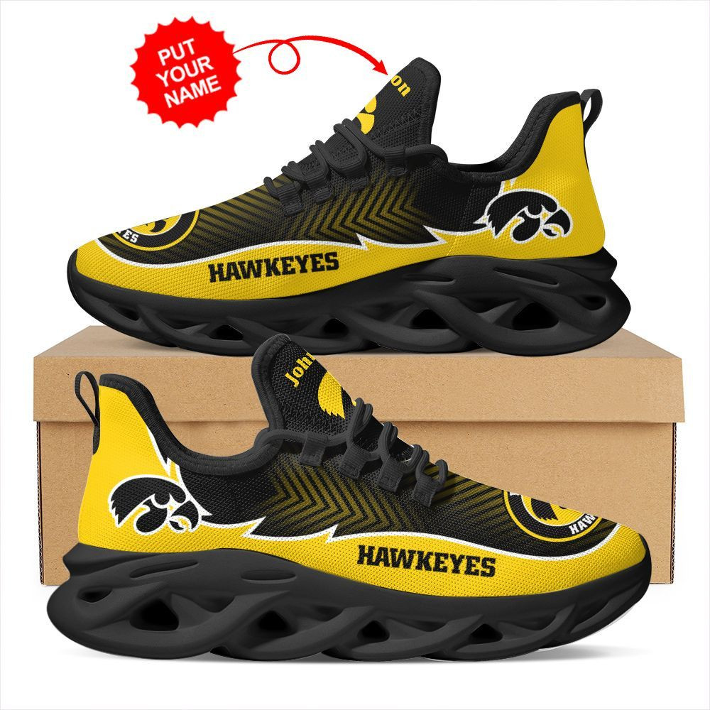 Iowa Hawkeyes Custom Name Personalized Max Soul Sneakers Shoes