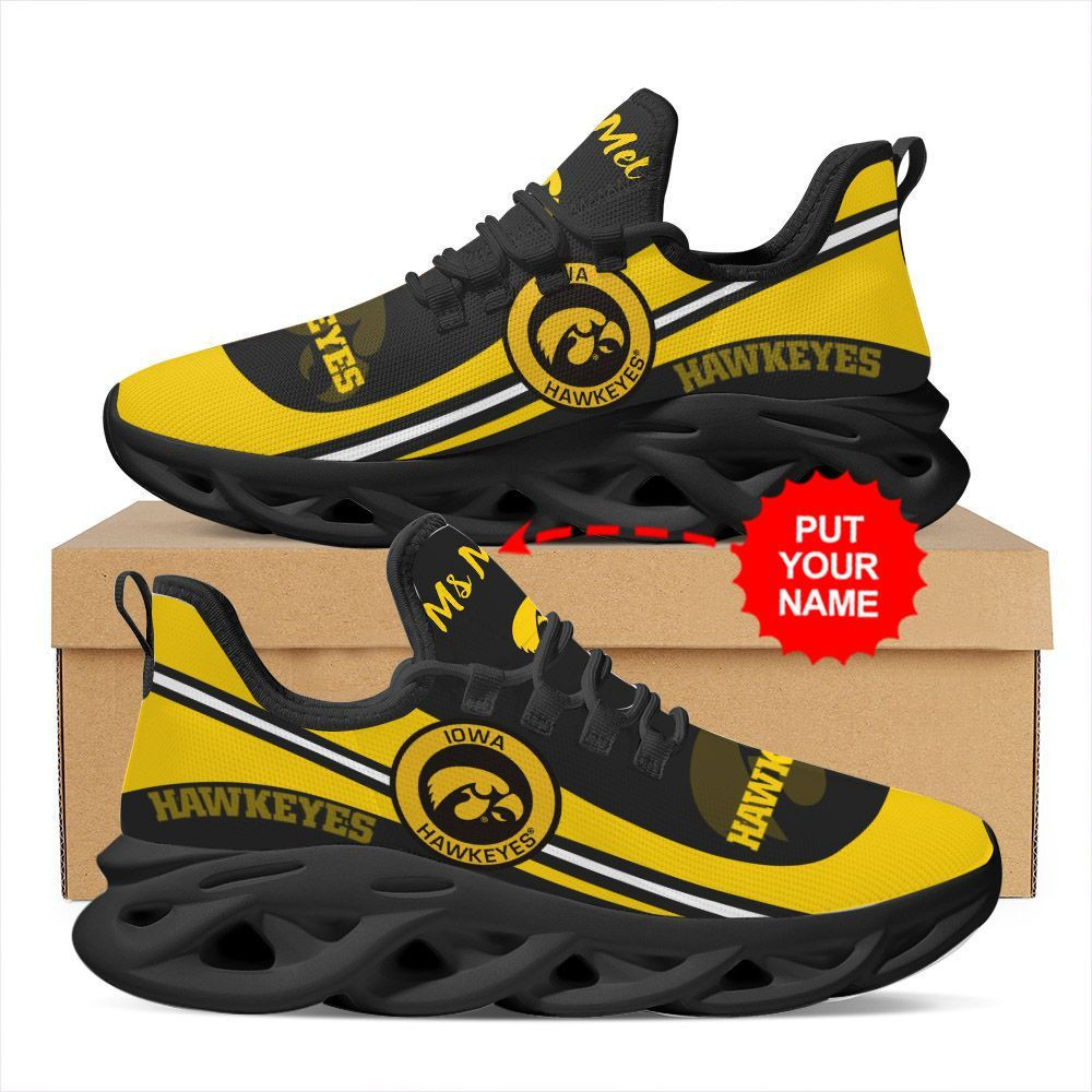 Iowa Hawkeyes Custom Name Personalized Max Soul Sneakers Shoes