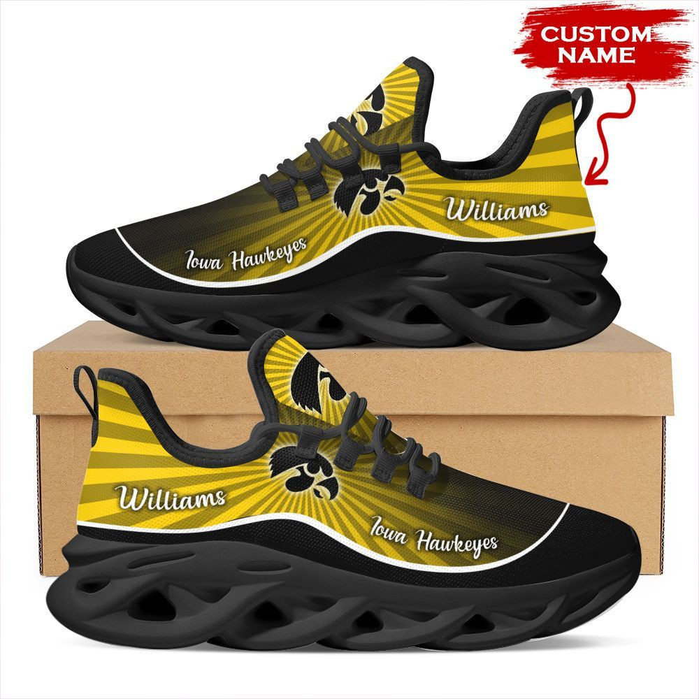 Iowa Hawkeyes Custom Name Personalized Max Soul Sneakers Shoes
