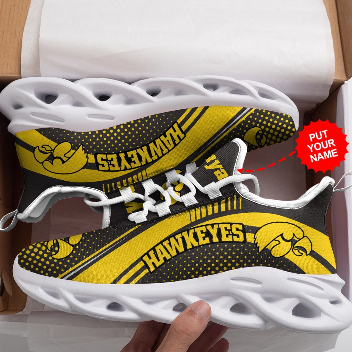 Iowa Hawkeyes Custom Personalized Max Soul Sneakers Shoes