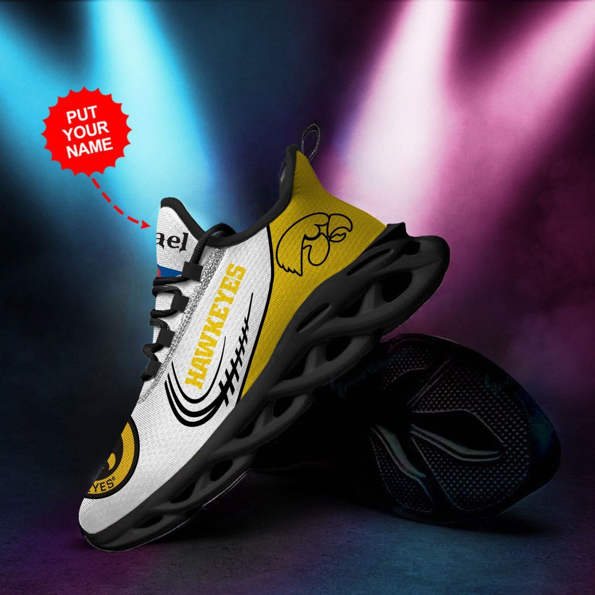Iowa Hawkeyes Custom Personalized Max Soul Sneakers Shoes