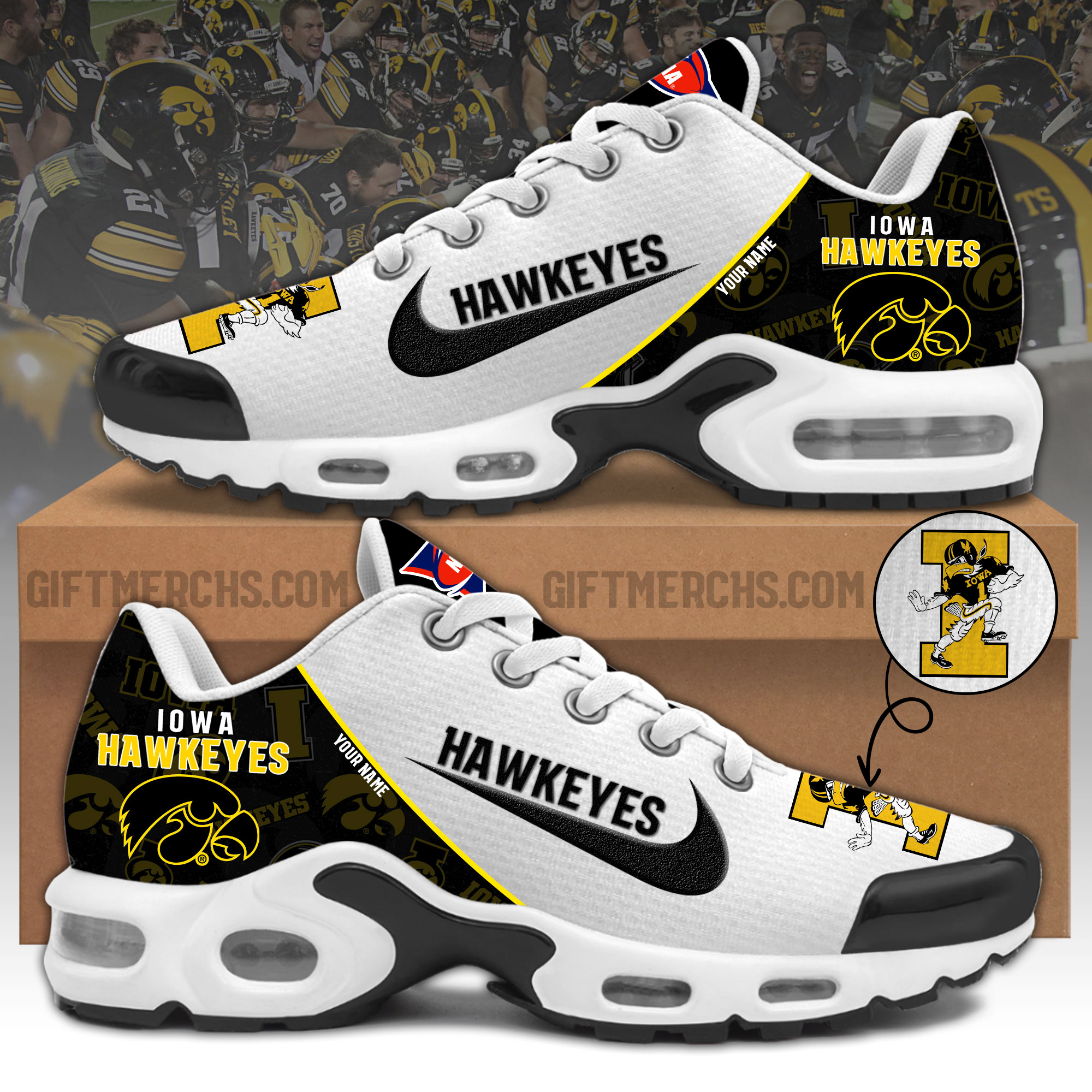 Iowa Hawkeyes Personalized Shoes