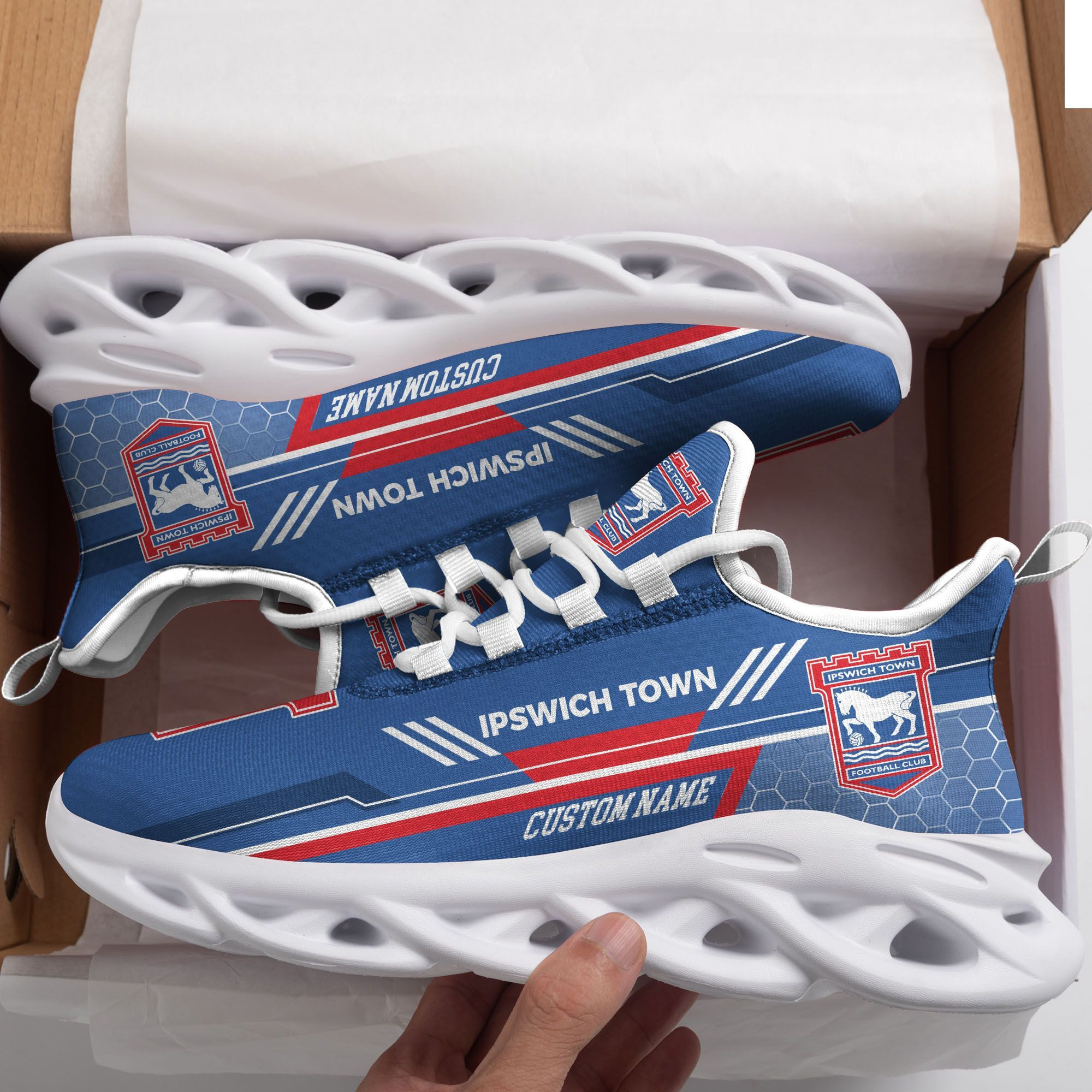 Ipswich Town Custom Personalized Max Soul Sneakers Shoes