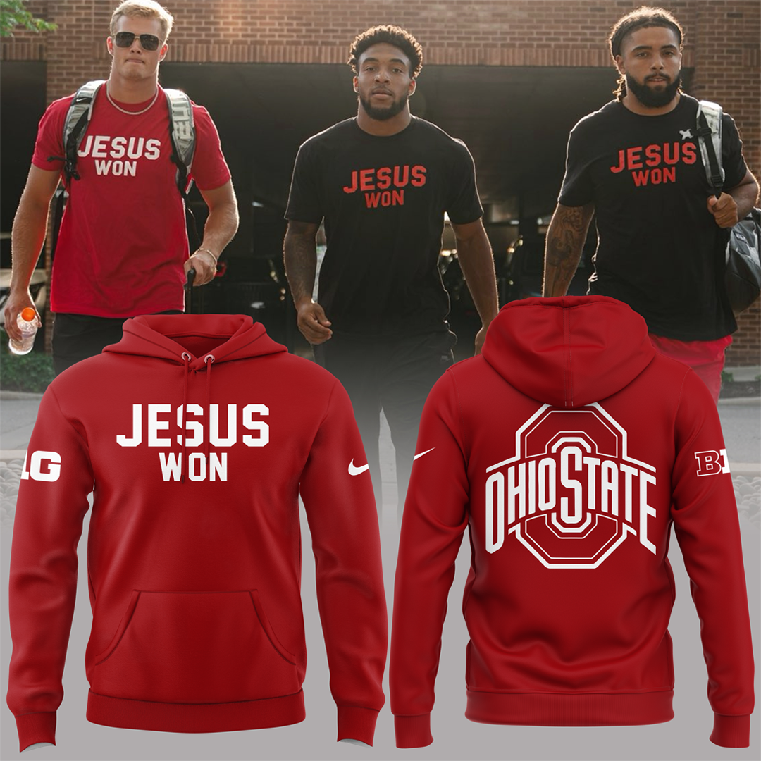 JESUS WON Red Hoodie 2024