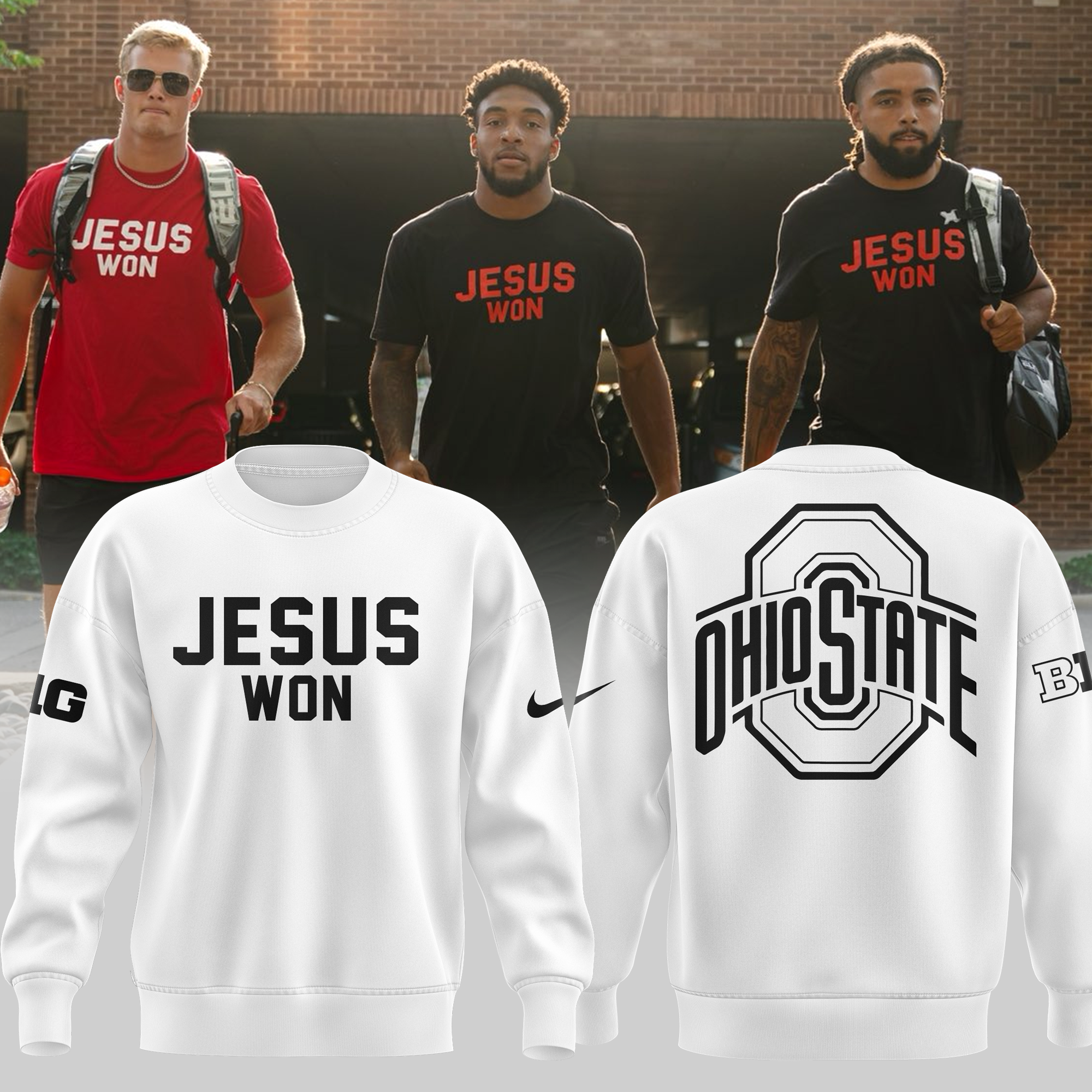 JESUS WON White SweatShirt 2024